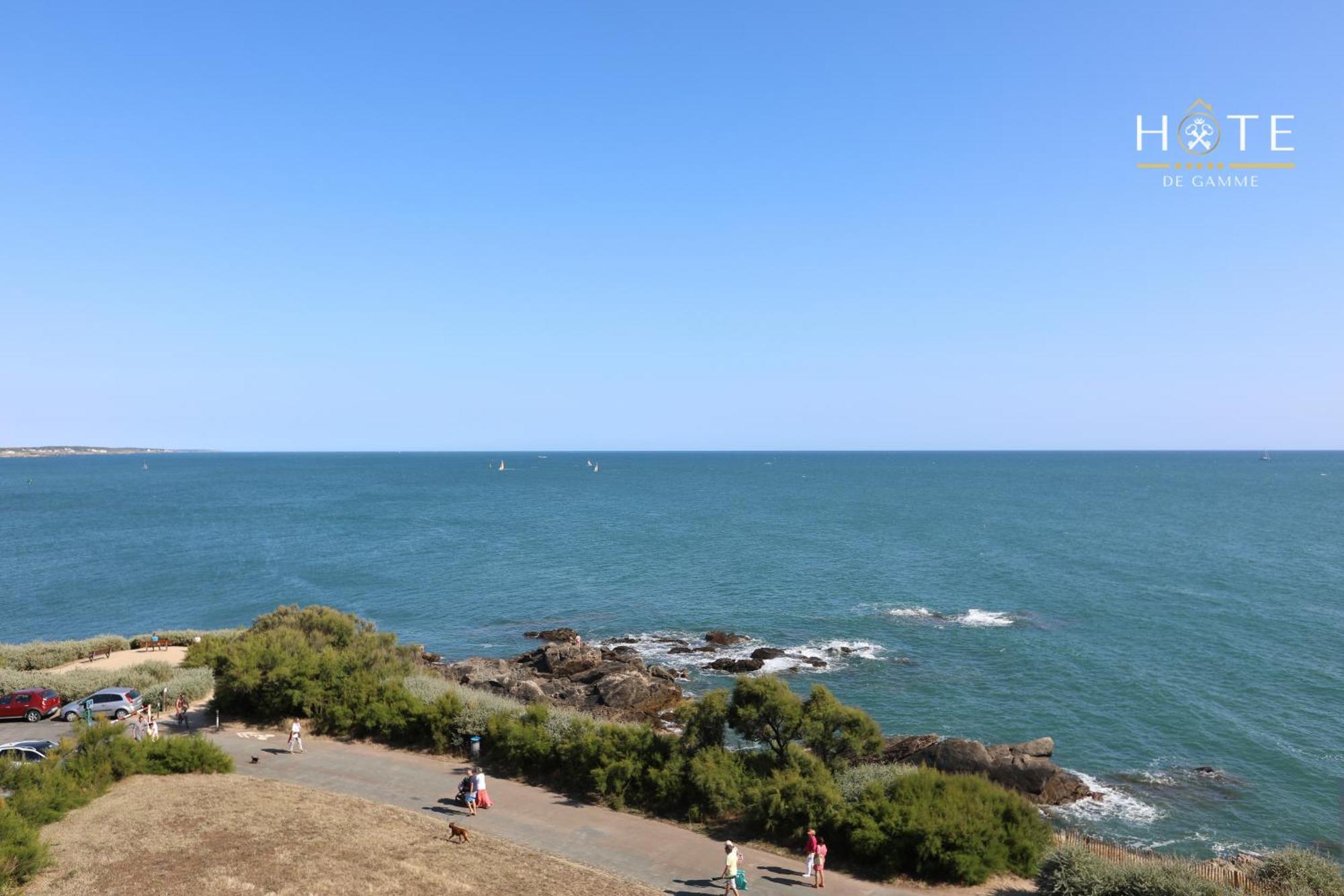 Appartement De Caractere, Superbe Vue Mer 280° La Chaume 外观 照片